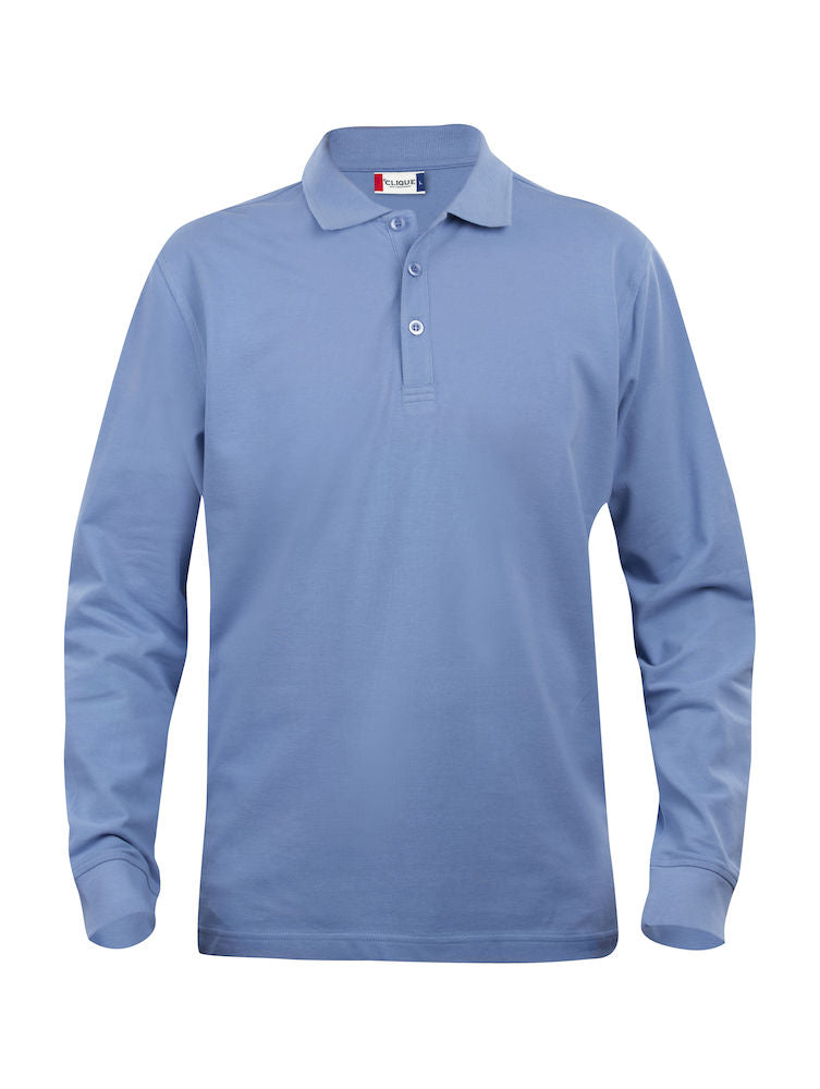 Clique Lincoln Mens Long Sleeve Polo Shirt. 11 Colours. XS-5XL. Medium Weight - Polo Shirt - Logo Free Clothing