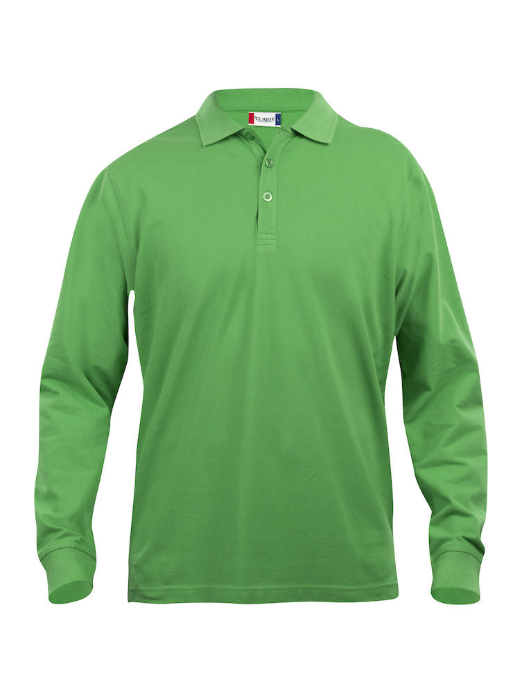 Clique Lincoln Mens Long Sleeve Polo Shirt. 11 Colours. XS-5XL. Medium Weight - Polo Shirt - Logo Free Clothing