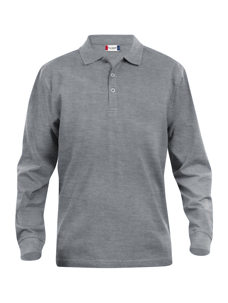 Clique Lincoln Mens Long Sleeve Polo Shirt. 11 Colours. XS-5XL. Medium Weight - Polo Shirt - Logo Free Clothing