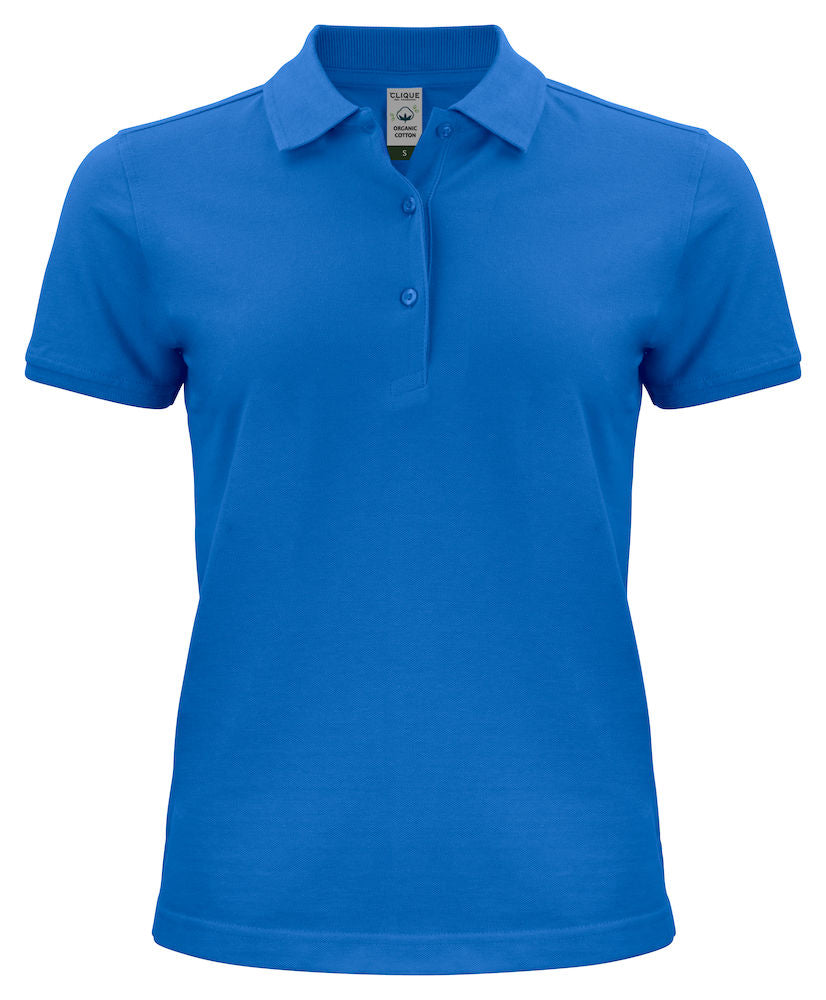 Clique Ladies Classic Organic Cotton Polo Shirt. 8 Colours XS-2XL - Polo Shirt - Logo Free Clothing