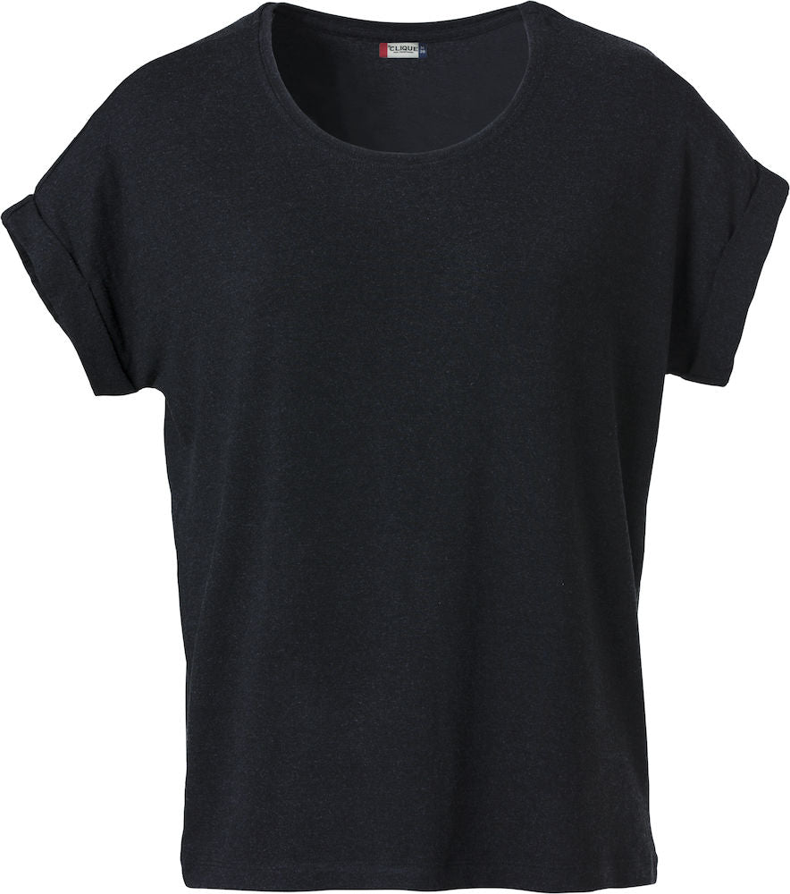 Clique Katy Ladies Loose Fit Tee Shirt. Heavy Cotton Mix. 4 Colours XS-2XL - Tee Shirt - Logo Free Clothing