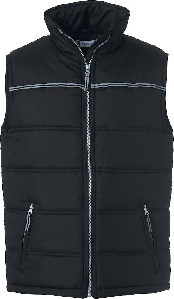 Clique Weston Padded Gilet with Reflective Stripe. Unisex sizing XS-3XL - Gilet - Logo Free Clothing