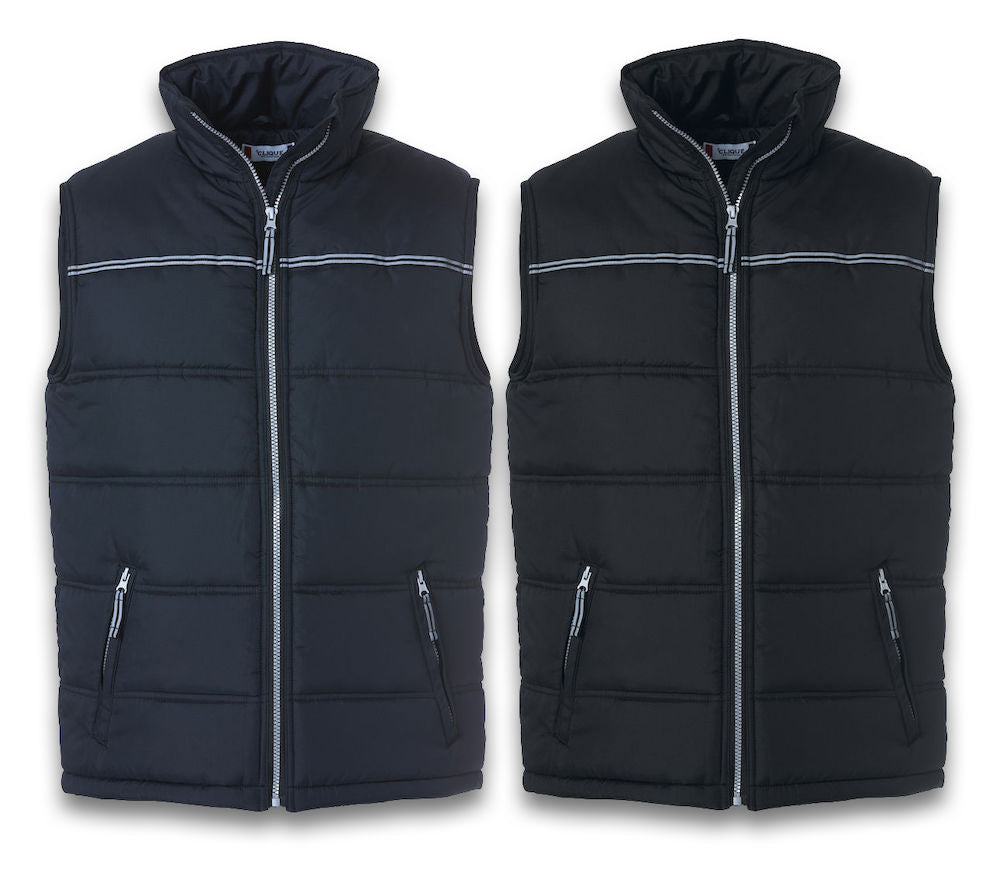 Clique Weston Padded Gilet with Reflective Stripe. Unisex sizing XS-3XL - Gilet - Logo Free Clothing