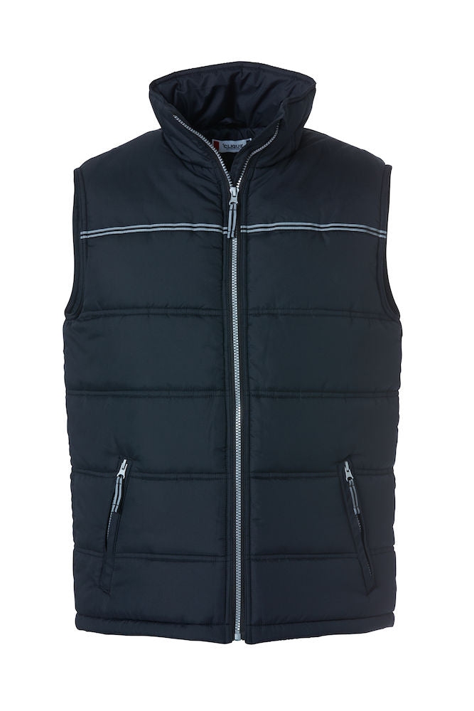 Clique Weston Padded Gilet with Reflective Stripe. Unisex sizing XS-3XL - Gilet - Logo Free Clothing