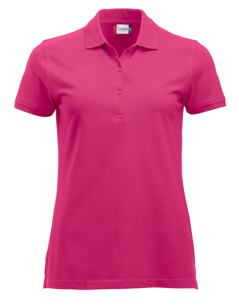 Clique Marion Ladies Short Sleeve Polo Shirt Medium Weight. 17 Colours. XS-2XL. - Polo Shirt - Logo Free Clothing
