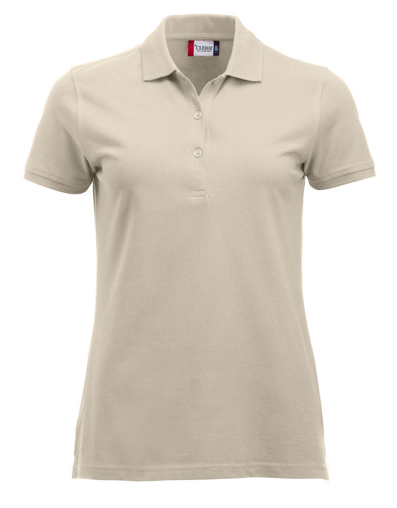 Clique Marion Ladies Short Sleeve Polo Shirt Medium Weight. 17 Colours. XS-2XL. - Polo Shirt - Logo Free Clothing