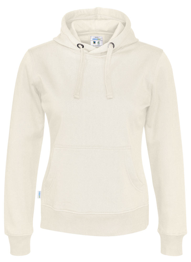 Cottover Ladies Eco Hoodie. Fairtrade Organic Cotton Sweater Hoodie. 14 Colours XS-2XL - Hoodie - Logo Free Clothing