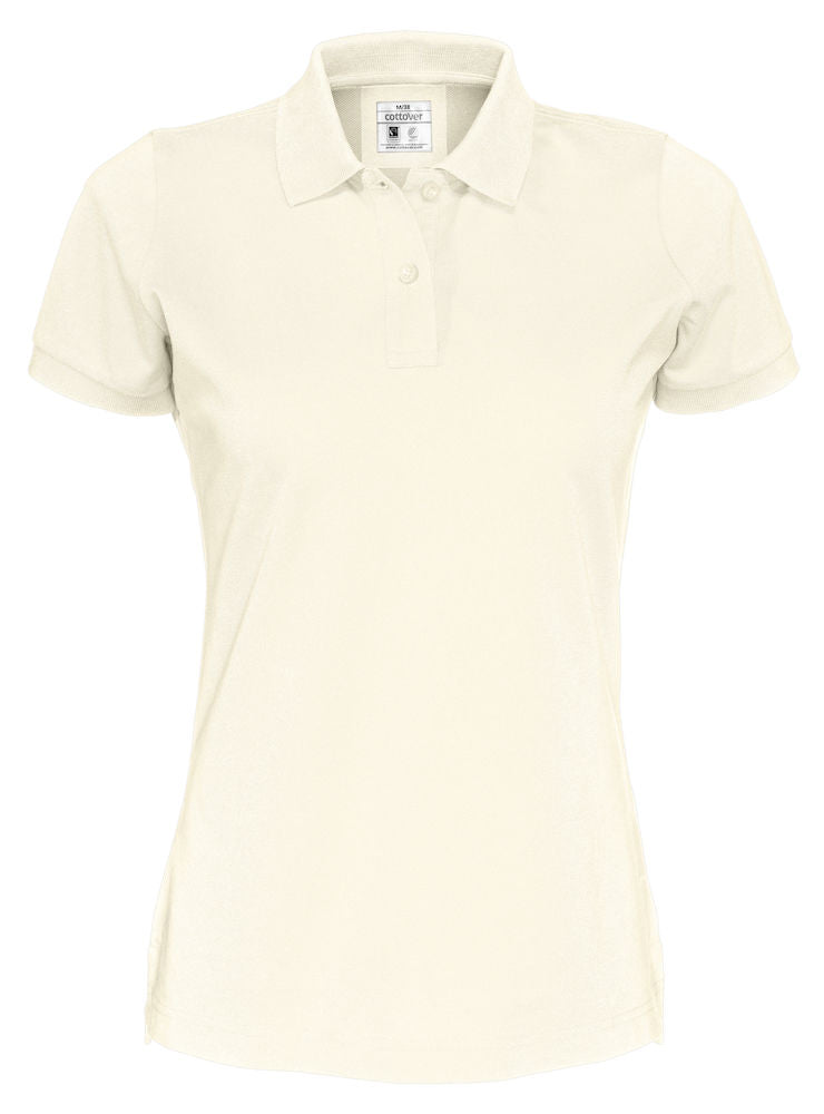 Cottover Ladies Organic Cotton Polo Shirt. Fairtrade Eco Pique Polo. 14 Colours XS-2XL - Polo Shirt - Logo Free Clothing