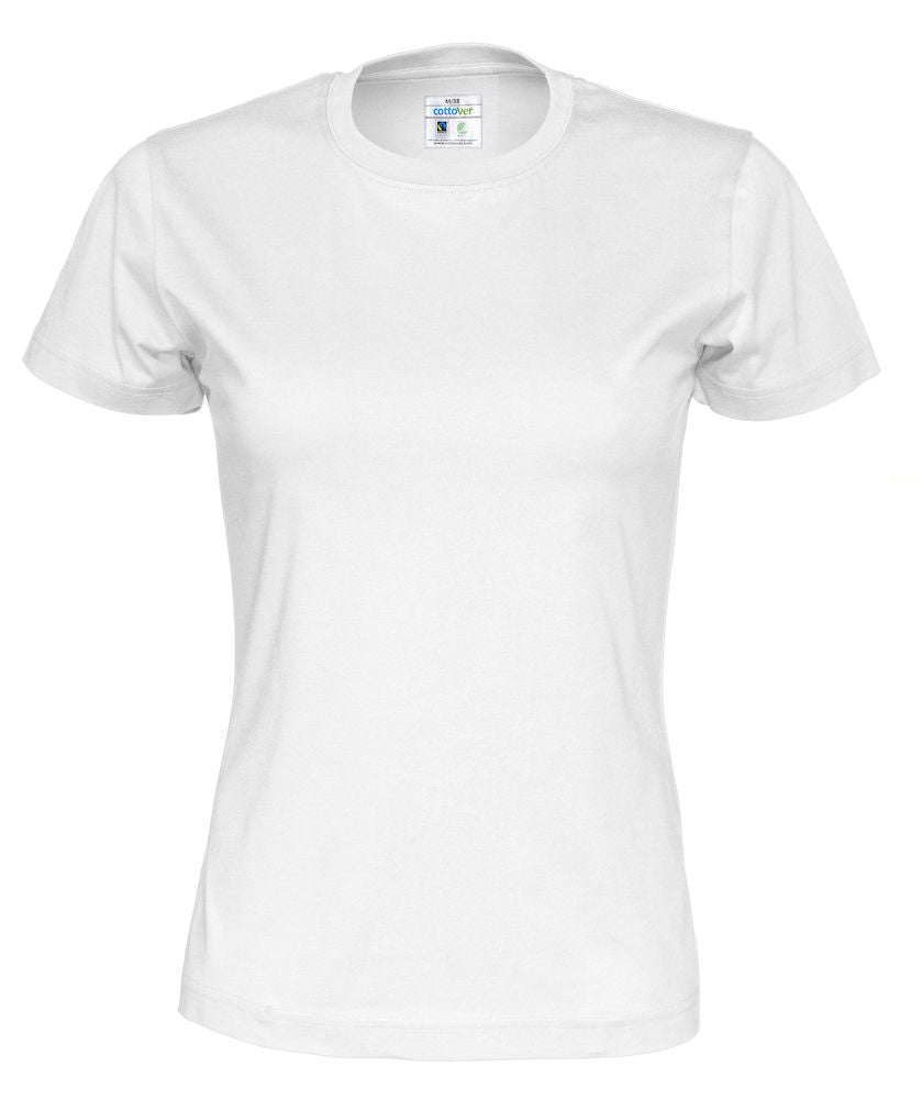 Cottover Ladies Eco Tee Shirt. Fairtrade Organic Cotton. 14 Colours. XS-2XL - Tee Shirt - Logo Free Clothing