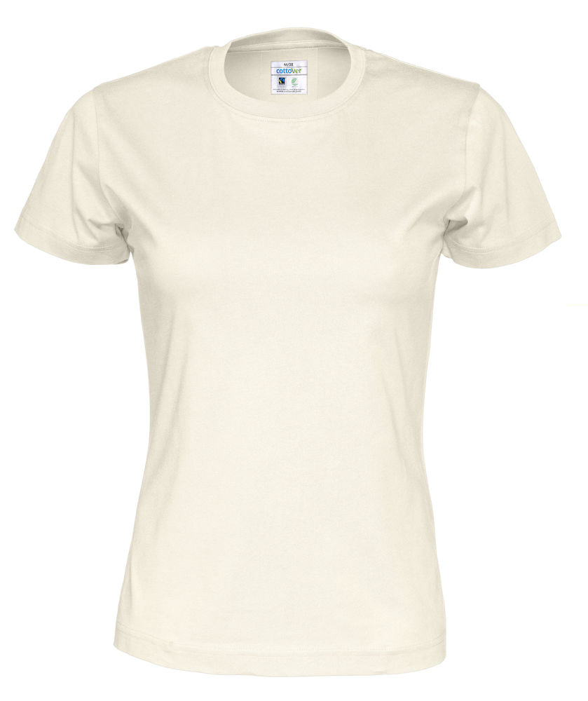 Cottover Ladies Eco Tee Shirt. Fairtrade Organic Cotton. 14 Colours. XS-2XL - Tee Shirt - Logo Free Clothing