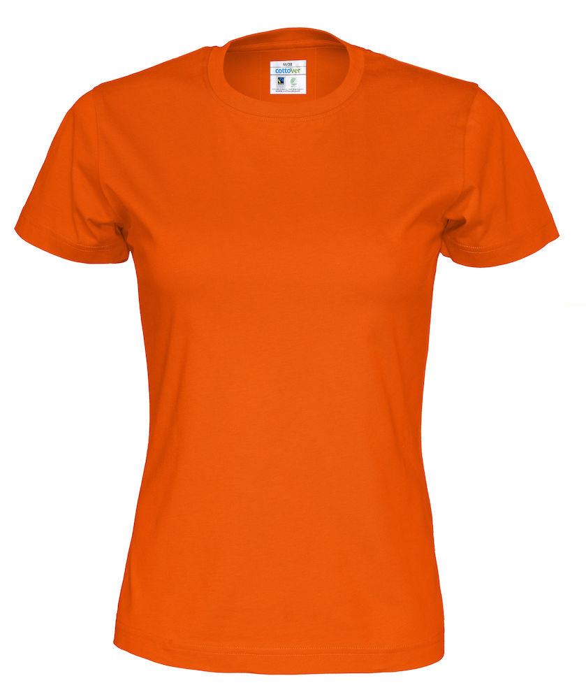 Cottover Ladies Eco Tee Shirt. Fairtrade Organic Cotton. 14 Colours. XS-2XL - Tee Shirt - Logo Free Clothing