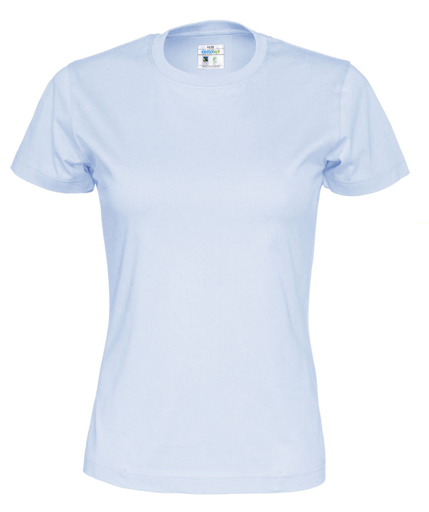 Cottover Ladies Eco Tee Shirt. Fairtrade Organic Cotton. 14 Colours. XS-2XL - Tee Shirt - Logo Free Clothing