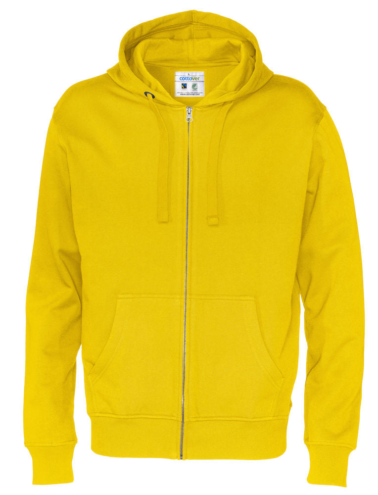 Mens yellow hoodie zipper best sale