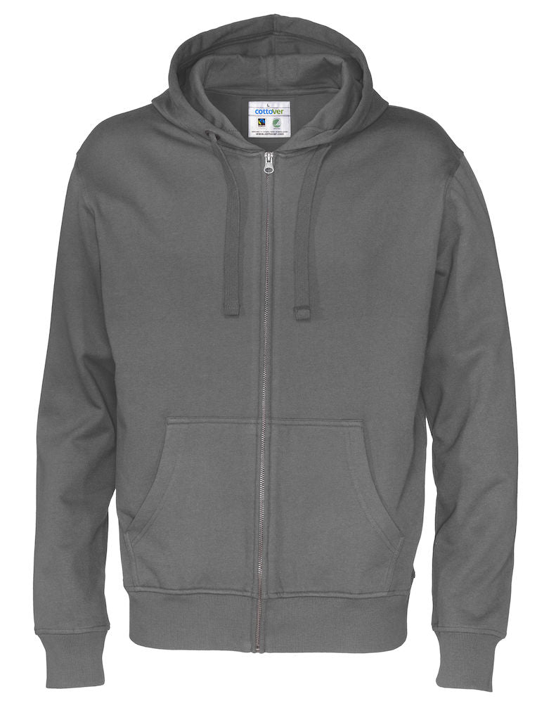 Plain Heather Gray Hoodie Jacket with zipper – Cutton Garments