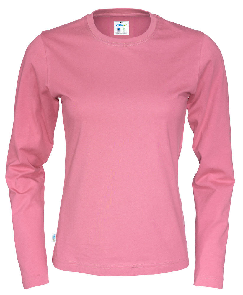 Cottover Ladies Eco Long Sleeve Tee Shirt. Fairtrade Organic Cotton. 12 Colours. XS-2XL - Tee Shirt - Logo Free Clothing