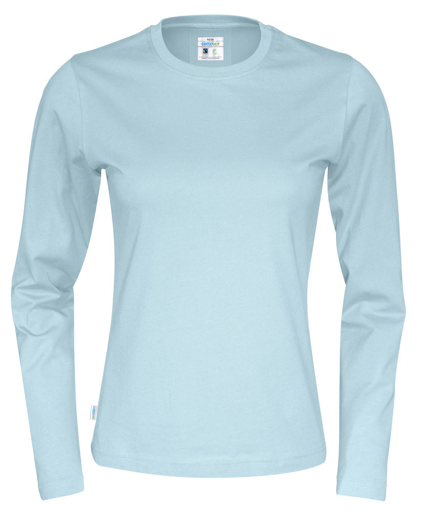 Cottover Ladies Eco Long Sleeve Tee Shirt. Fairtrade Organic Cotton. 12 Colours. XS-2XL - Tee Shirt - Logo Free Clothing