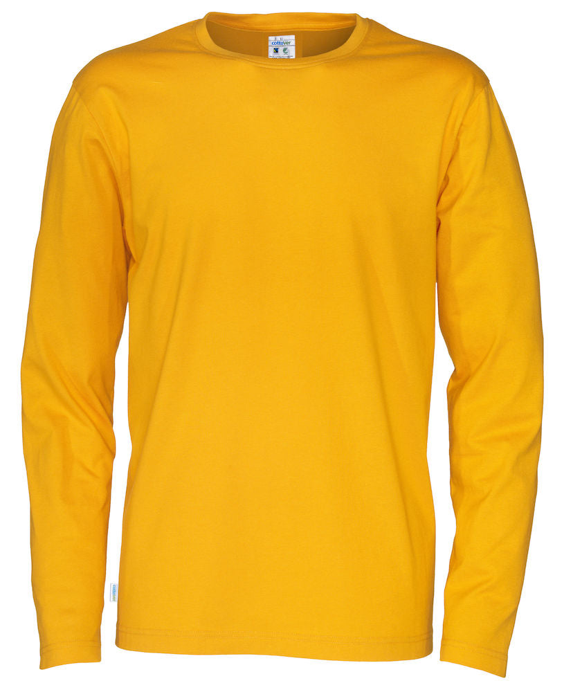 Cottover Mens Eco Long Sleeve Tee Shirt. Fairtrade Organic Cotton. 14 Colours. S-4XL - Tee Shirt - Logo Free Clothing