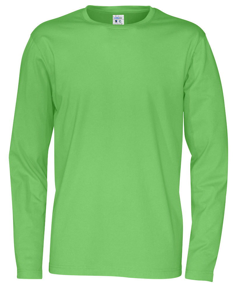 Cottover Mens Eco Long Sleeve Tee Shirt. Fairtrade Organic Cotton. 14 Colours. S-4XL - Tee Shirt - Logo Free Clothing