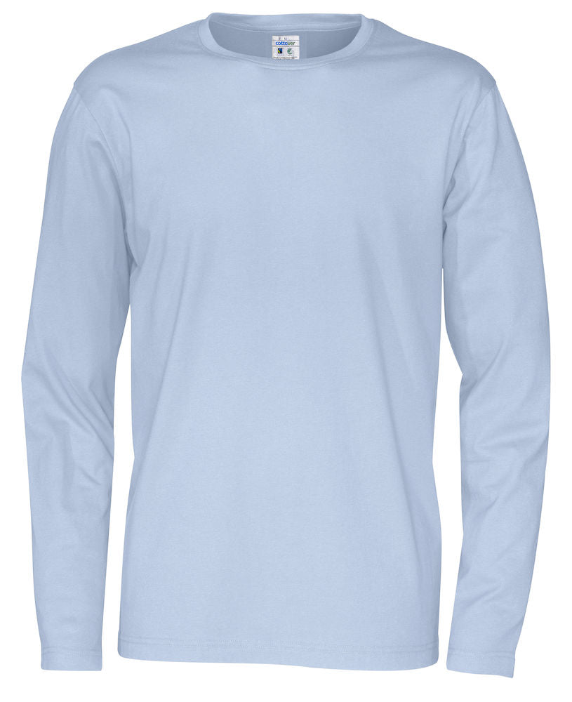 Cottover Mens Eco Long Sleeve Tee Shirt. Fairtrade Organic Cotton. 14 Colours. S-4XL - Tee Shirt - Logo Free Clothing