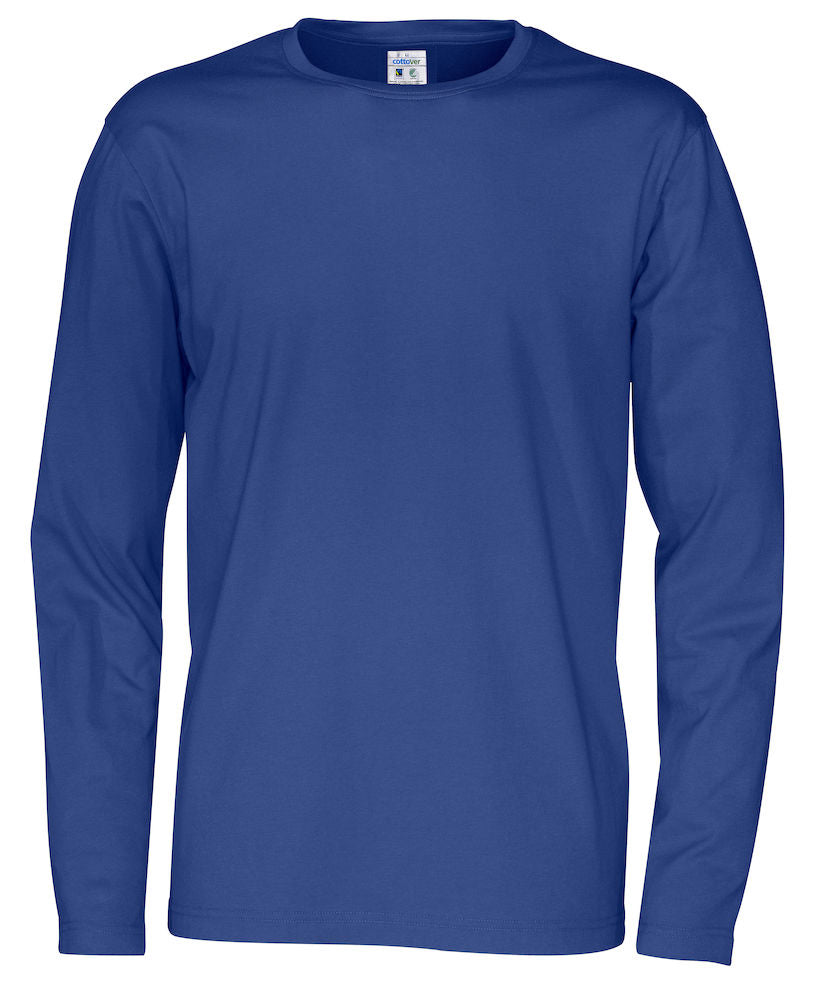Cottover Mens Eco Long Sleeve Tee Shirt. Fairtrade Organic Cotton. 14 Colours. S-4XL - Tee Shirt - Logo Free Clothing
