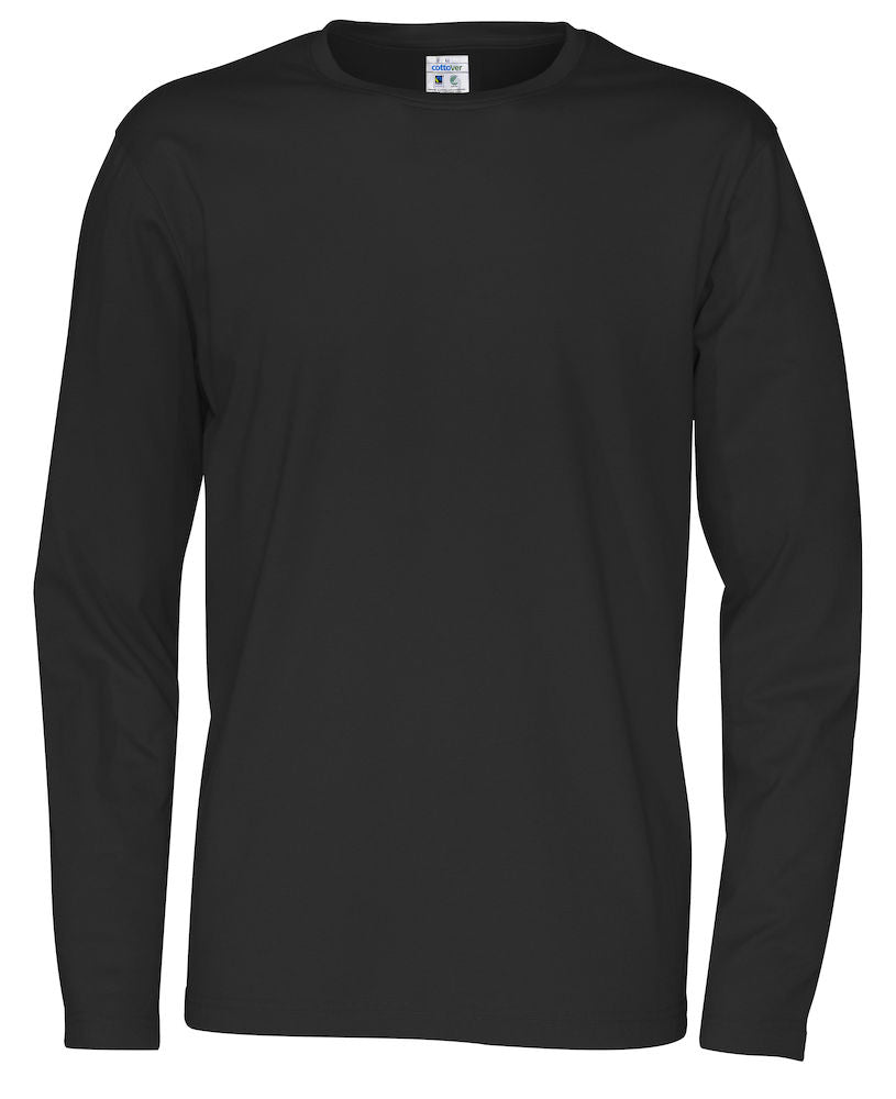 Cottover Mens Eco Long Sleeve Tee Shirt. Fairtrade Organic Cotton. 14 Colours. S-4XL - Tee Shirt - Logo Free Clothing