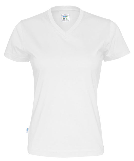 Cottover Ladies Eco V Neck Tee Shirt. Fairtrade Organic Cotton. 14 Colours. XS-2XL - Tee Shirt - Logo Free Clothing