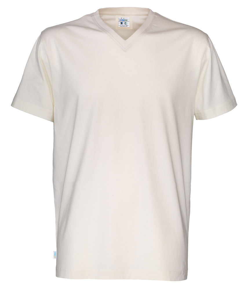 Cottover Mens Organic V Neck Tee Shirt. 100% Organic Cotton. 14 Colours. S-4XL - Tee Shirt - Logo Free Clothing