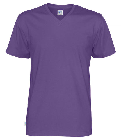 Cottover Mens Organic V Neck Tee Shirt. 100% Organic Cotton. 14 Colours. S-4XL - Tee Shirt - Logo Free Clothing