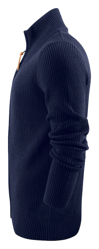 James Harvest Brockway Zipped Sweater. Heavy Rib Knit Cardigan. 3 Colours XS-3XL - Knitwear - Logo Free Clothing