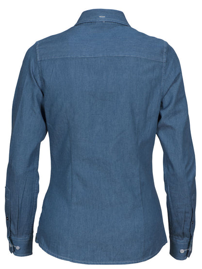 James Harvest Jupiter Ladies Shirt. Pure Cotton Denim Look. 2 Colours XS-2XL - Shirt - Logo Free Clothing