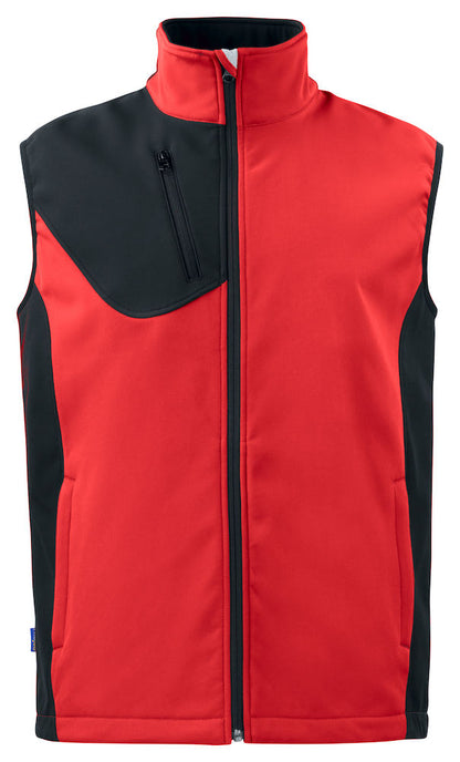 ProJob Softshell Gilet. 1000mm Waterproof, Zipped Pockets. 6 Colours. XS-5XL - Gilet - Logo Free Clothing