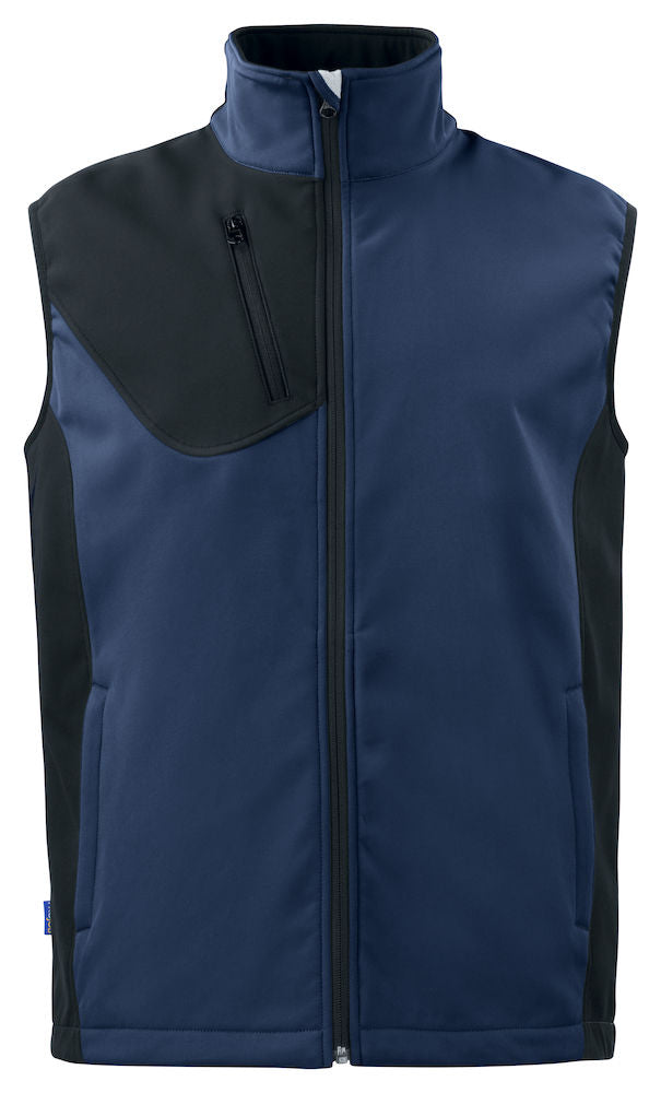 ProJob Softshell Gilet. 1000mm Waterproof, Zipped Pockets. 6 Colours. XS-5XL - Gilet - Logo Free Clothing