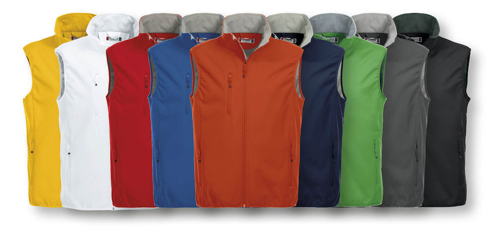 Clique Mens Softshell Gilet. Microfleece Lined- Waterproof 3000mm- 9 Colours-XS-5XL - Gilet - Logo Free Clothing