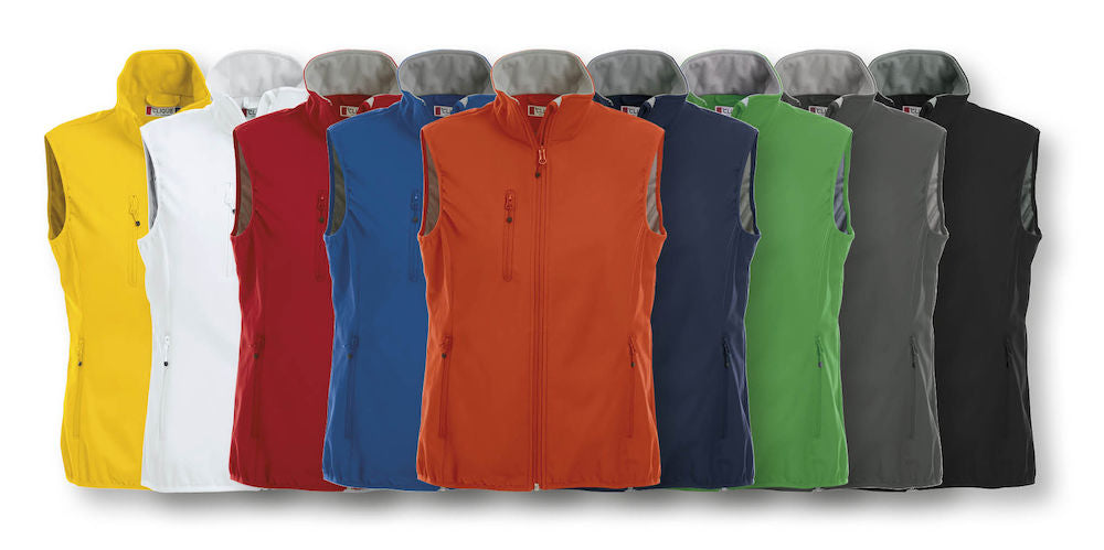 Clique Ladies Softshell Gilet. Waterproof 3000mm, Microfleece Lined- 9 Colours-XS-3XL - Gilet - Logo Free Clothing