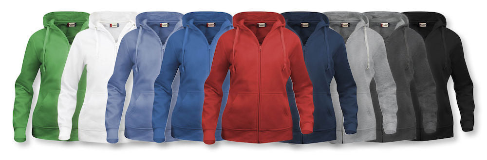 Clique Ladies Zip Hoodie. Soft Touch. Anti-Pilling. 9 Colours. XS-2XL. - Hoodie - Logo Free Clothing