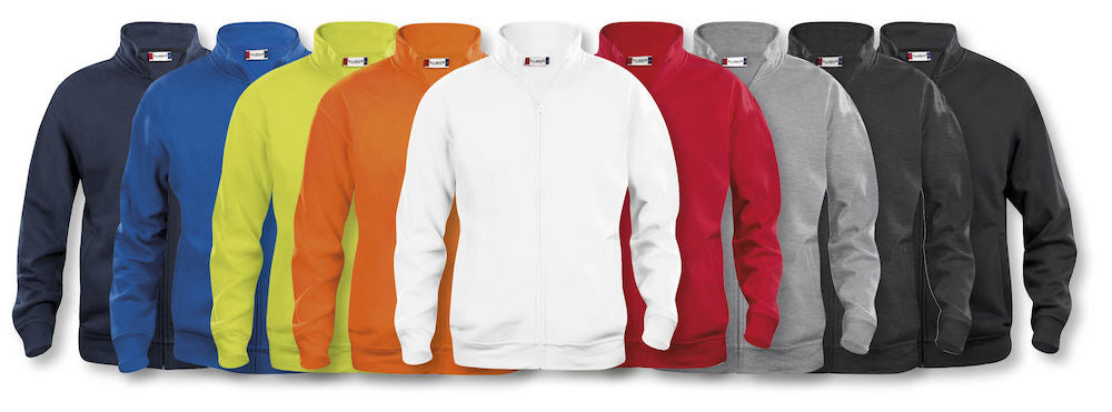 Clique Mens Zipped Sweatshirt Jacket. 7 Colours- XS-5XL - Sweatshirt - Logo Free Clothing