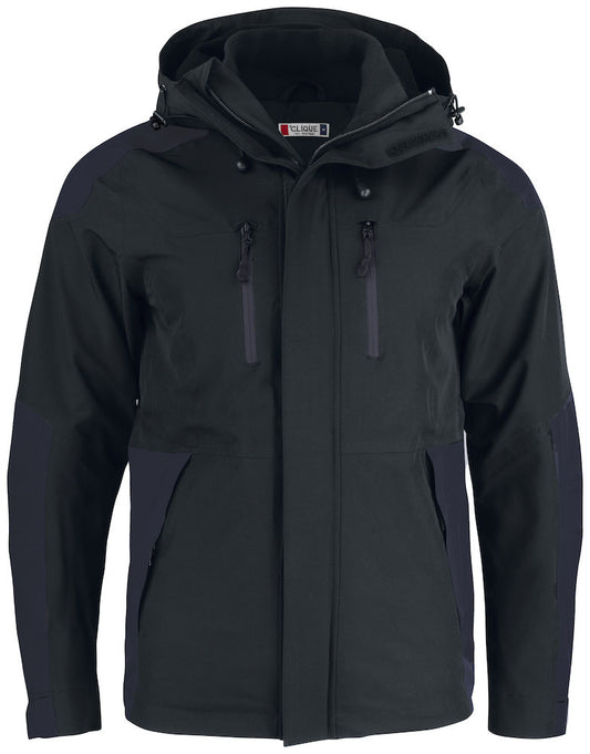 Clique Stafford Jacket. Unisex Trekking Jacket WR 5000mm & Hooded.  XS-3XL - Winter Jacket - Logo Free Clothing