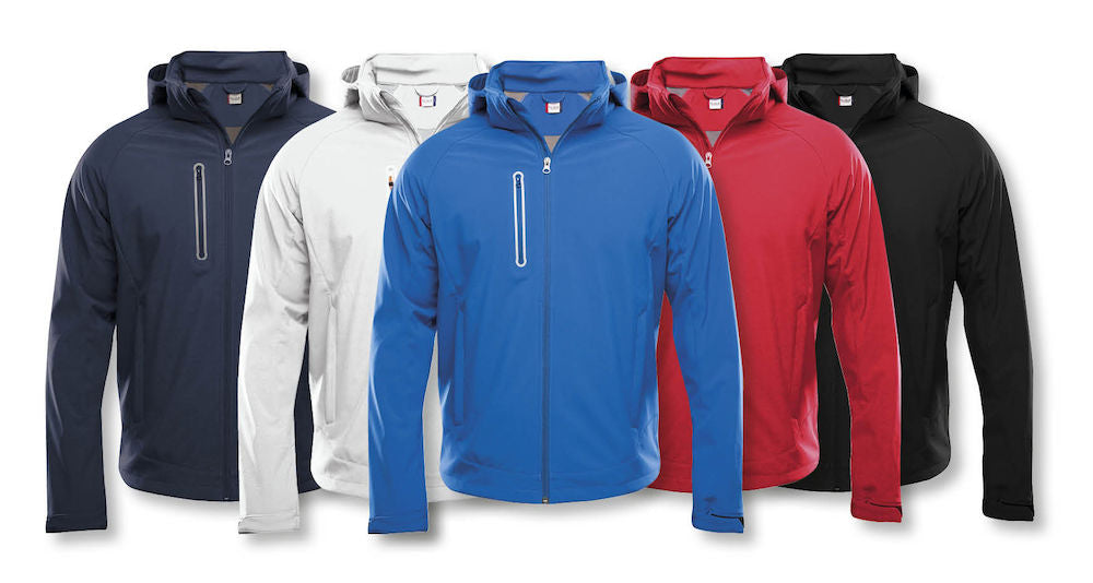 Clique Milford Mens Softshell Jacket. Detachable Hood 5 Colours. XS-4XL - Summer Jacket - Logo Free Clothing