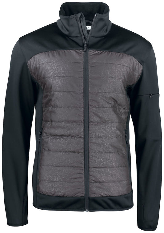 Clique Custer Mens Jacket. Bonded Fleece Jacket With Reflective Quilted Torso. XS-3XL - Summer Jacket - Logo Free Clothing