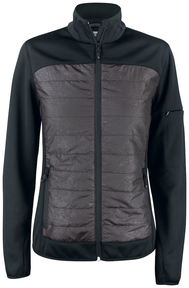 Clique Custer Ladies Jacket. Bonded Fleece Jacket With Reflective Quilted Torso. XS-3XL - Summer Jacket - Logo Free Clothing