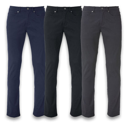 Clique 5 Pocket Mens Stretch Trousers. Twill Cotton, Heavyweight. 3 Colours. XS-5XL - Trousers - Logo Free Clothing