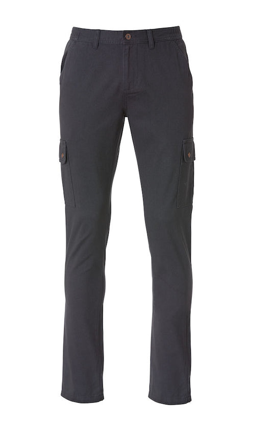 Clique Cargo Trousers. 100% Cotton, Button Leg Pockets. Unisex Fit. XS-5XL - Trousers - Logo Free Clothing