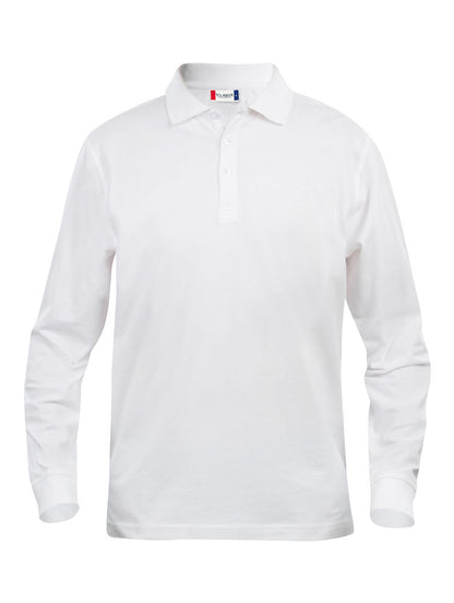 Clique Lincoln Junior Long Sleeve Polo Shirt. 100% Cotton Kids Polo, 5 colours, Ages 3-14 - Polo Shirt - Logo Free Clothing