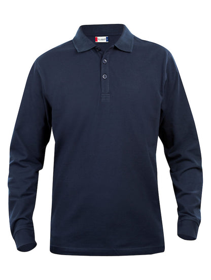 Clique Lincoln Junior Long Sleeve Polo Shirt. 100% Cotton Kids Polo, 5 colours, Ages 3-14 - Polo Shirt - Logo Free Clothing