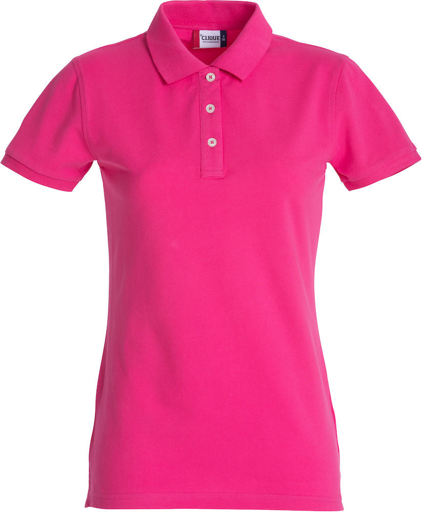 Clique Premium Stretch Ladies Polo Shirt. 12 Colours- XS-2XL - Polo Shirt - Logo Free Clothing
