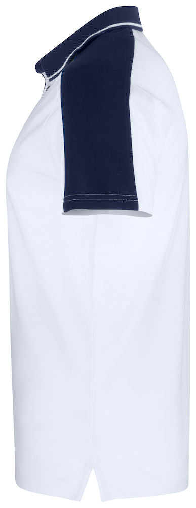 Clique Pittsford Mens Polo Shirt. Ring Spun Cotton. Contrast Colours. S-2XL - Polo Shirt - Logo Free Clothing