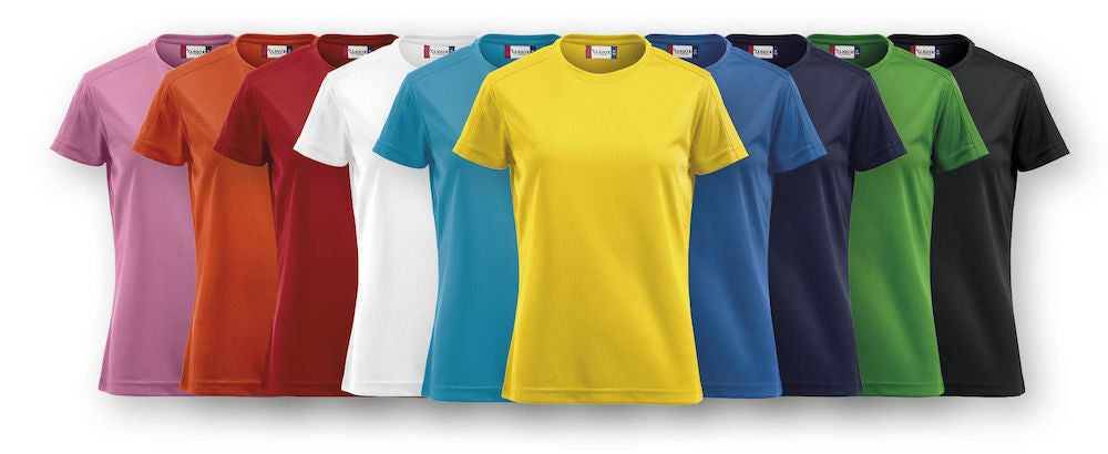 Clique Ice-T - Ladies Breathable Active Tee Shirt. 10 Colours. S-3XL - Tee Shirt - Logo Free Clothing
