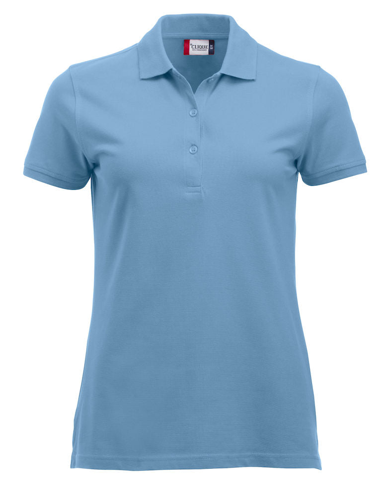 Clique Marion Ladies Short Sleeve Polo Shirt Medium Weight. 17 Colours. XS-2XL. - Polo Shirt - Logo Free Clothing