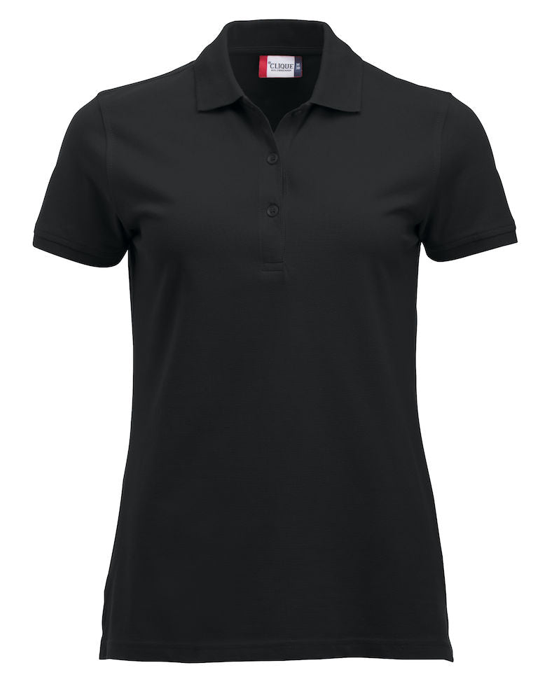 Clique Marion Ladies Short Sleeve Polo Shirt Medium Weight. 17 Colours. XS-2XL. - Polo Shirt - Logo Free Clothing