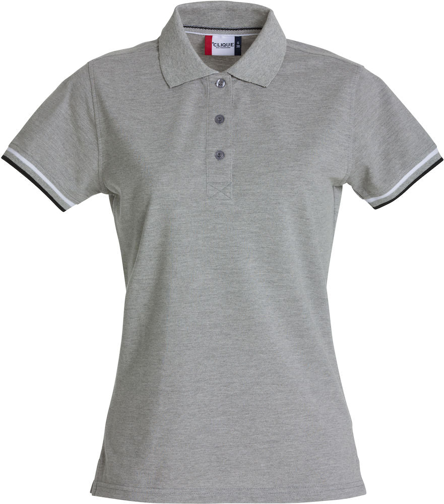 Clique Newton Ladies Cotton Polo Shirt. Contrast Colour Collar. 6 Colours. S-XL. - Polo Shirt - Logo Free Clothing